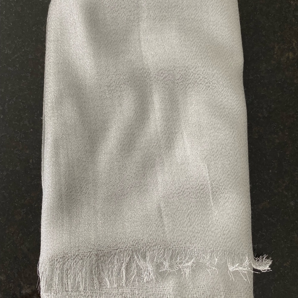 Silver Shimmer Evening Wrap Scarf